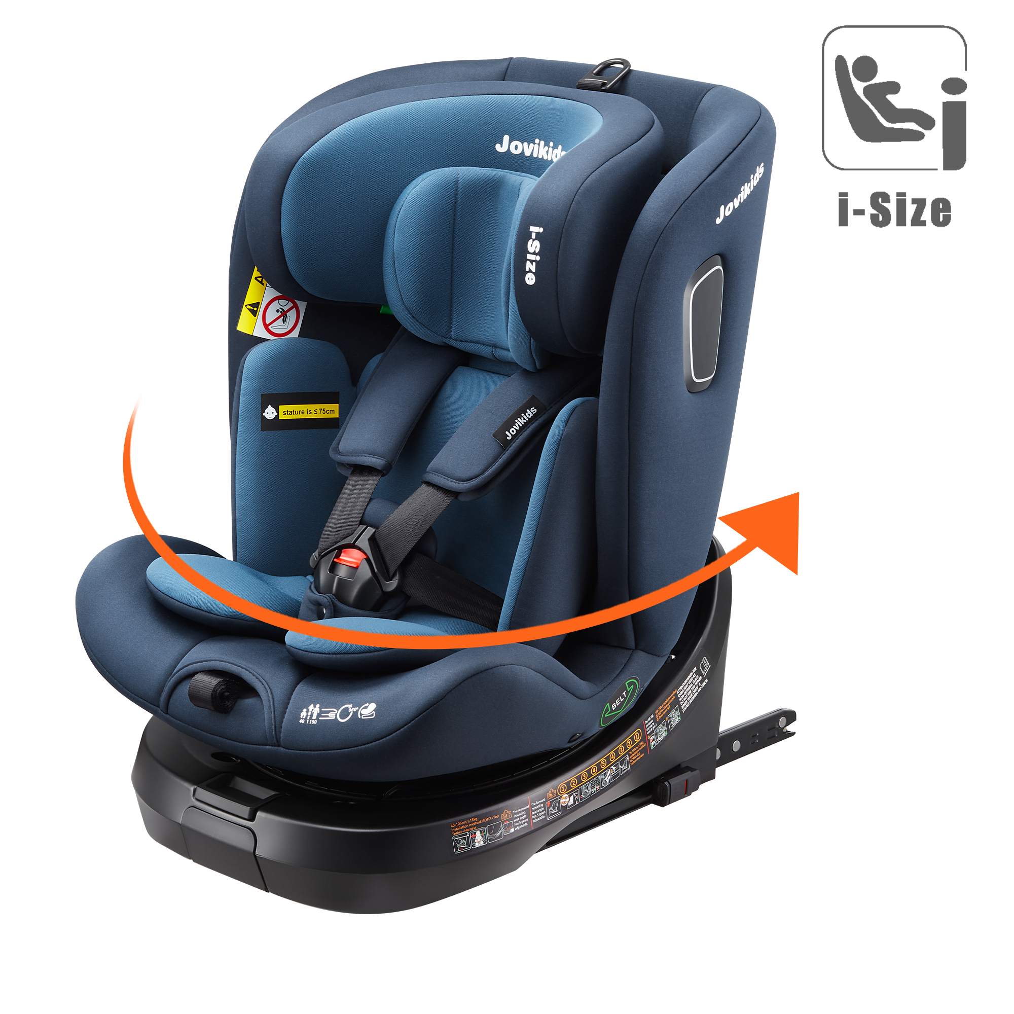Jovikids ISOFIX Car Seat 360° for 40-150cm Baby Childs