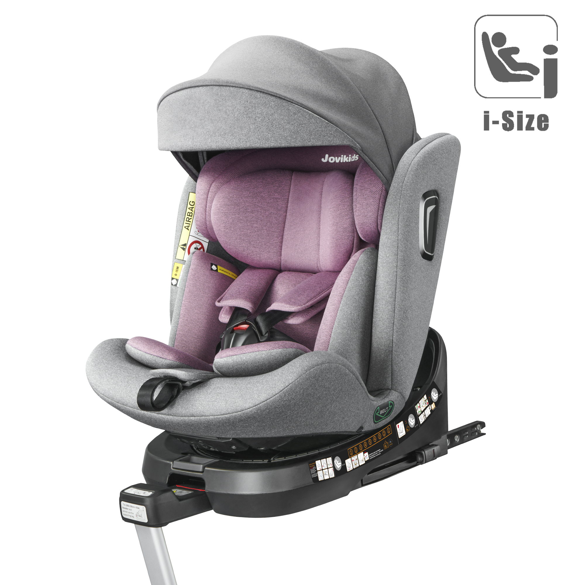 Baby Car Seat Black 360 Swivel Isofix I-Size 40-150cm Group 0+1/2/3