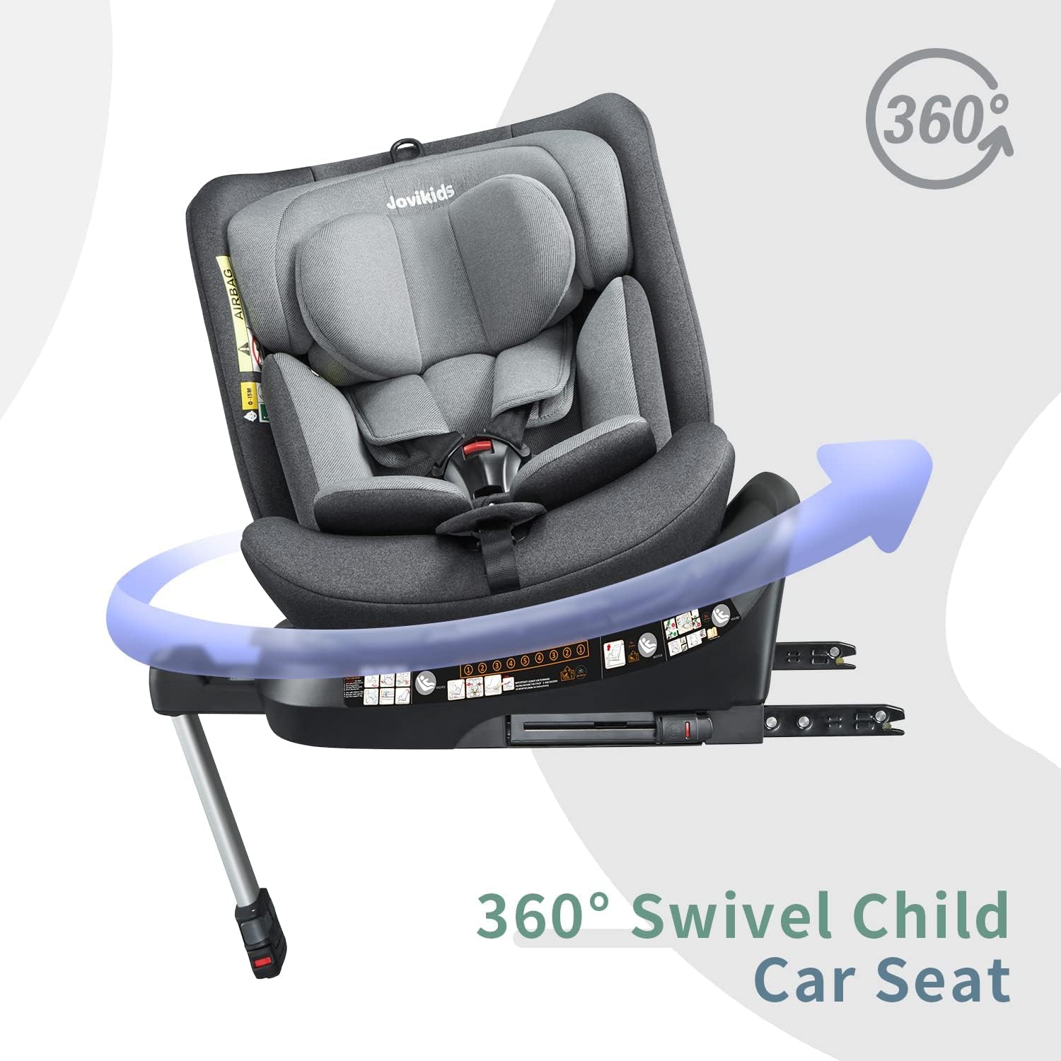 Baby Car Seat Green 360 Swivel Isofix I-Size 40-150cm Group 0+1/2/3