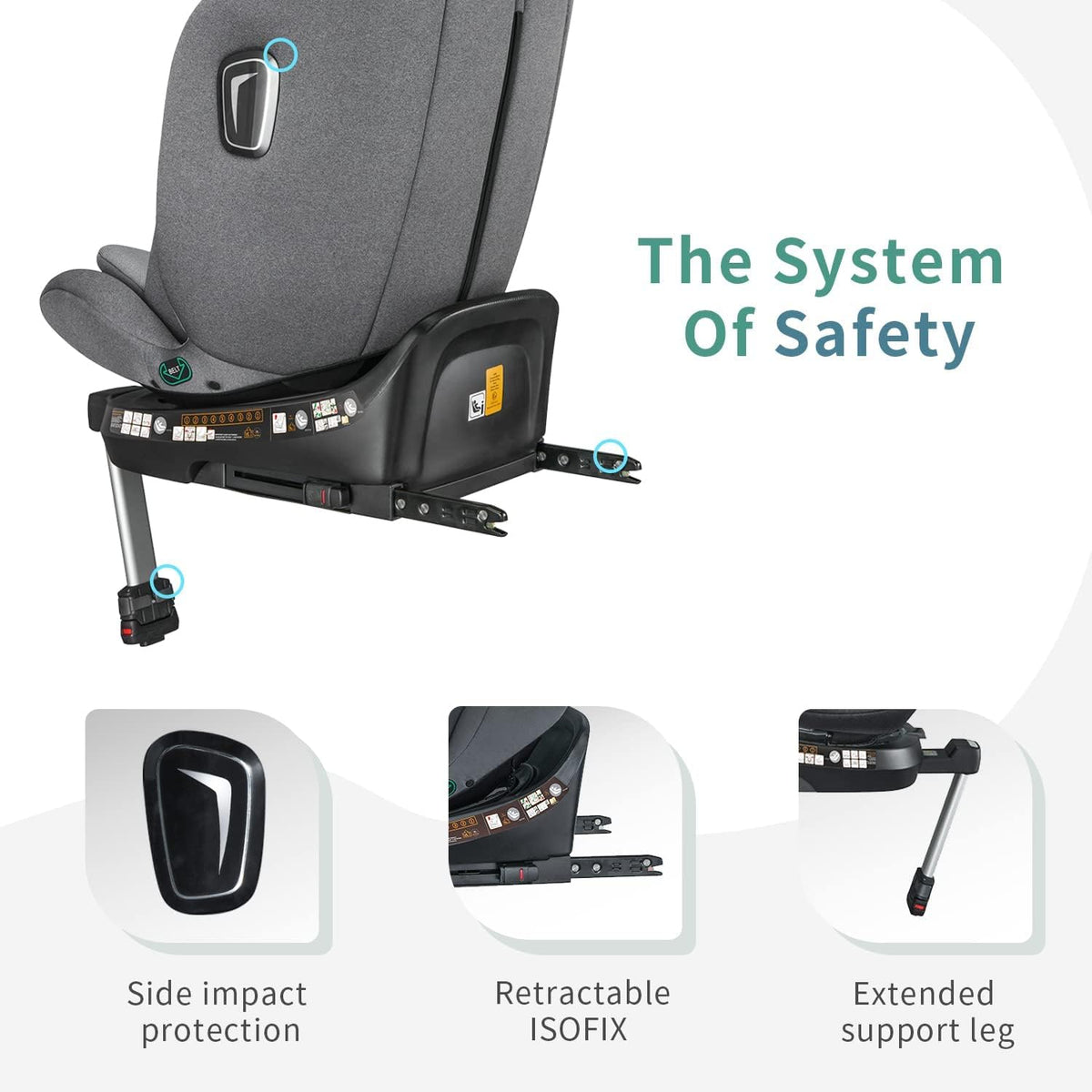 Urban Kanga Wallaroo 2.0 Draagbaar En Opvouwbaar Reisautostoeltje Stoelverhoger Isofix I Size 100 150cm Grijs Wit 629582989